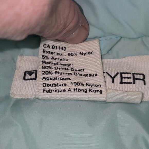 Vintage Mint Green Obermeyer Womens Ski Jacket Thick Warm Size 10 1980s - Picture 9 of 11